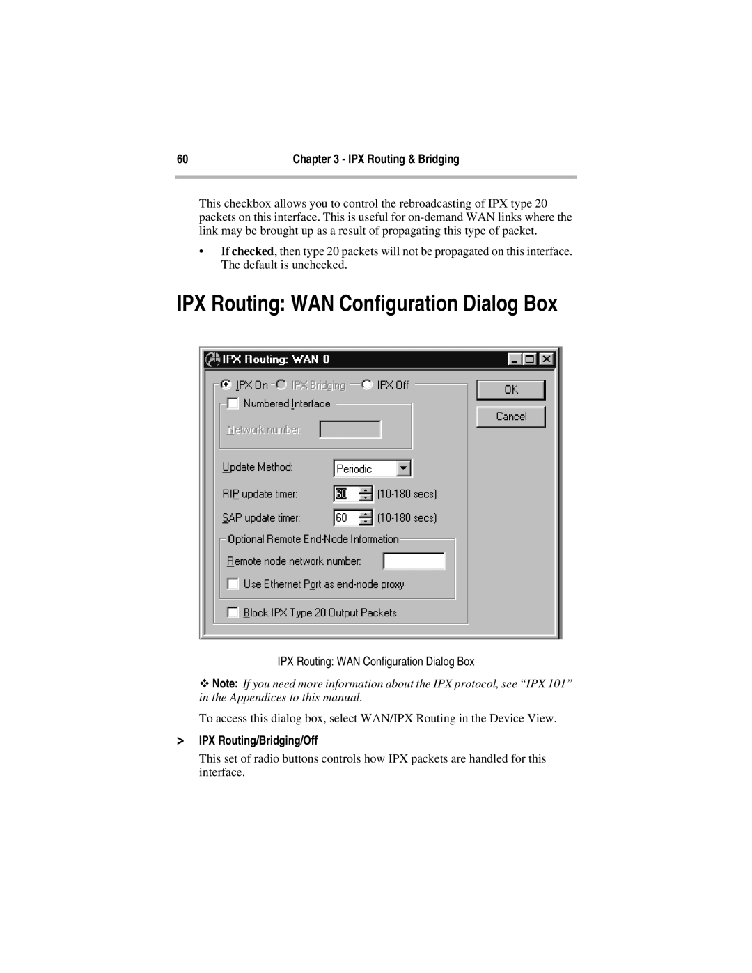 Compatible Systems 5.4 manual IPX Routing WAN Configuration Dialog Box 