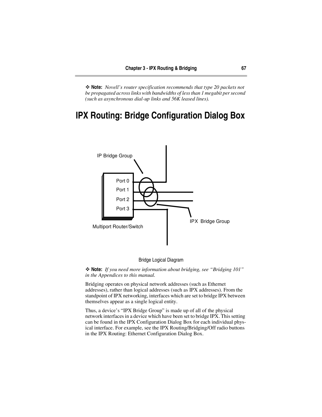 Compatible Systems 5.4 manual IPX Routing Bridge Configuration Dialog Box 