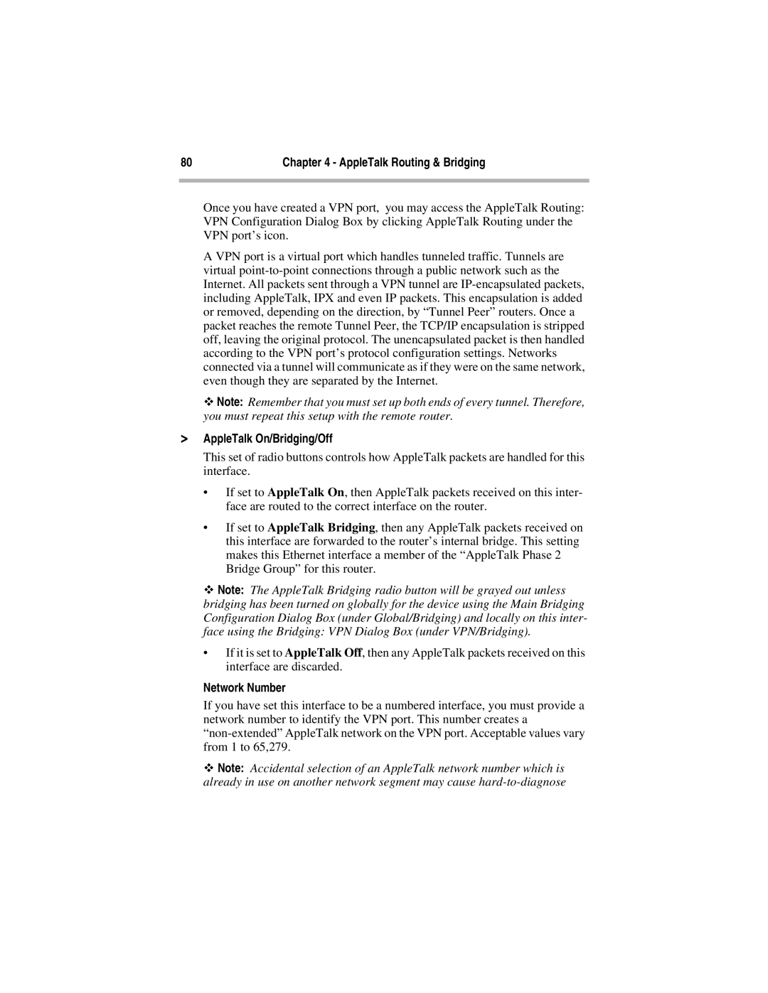 Compatible Systems 5.4 manual AppleTalk On/Bridging/Off 