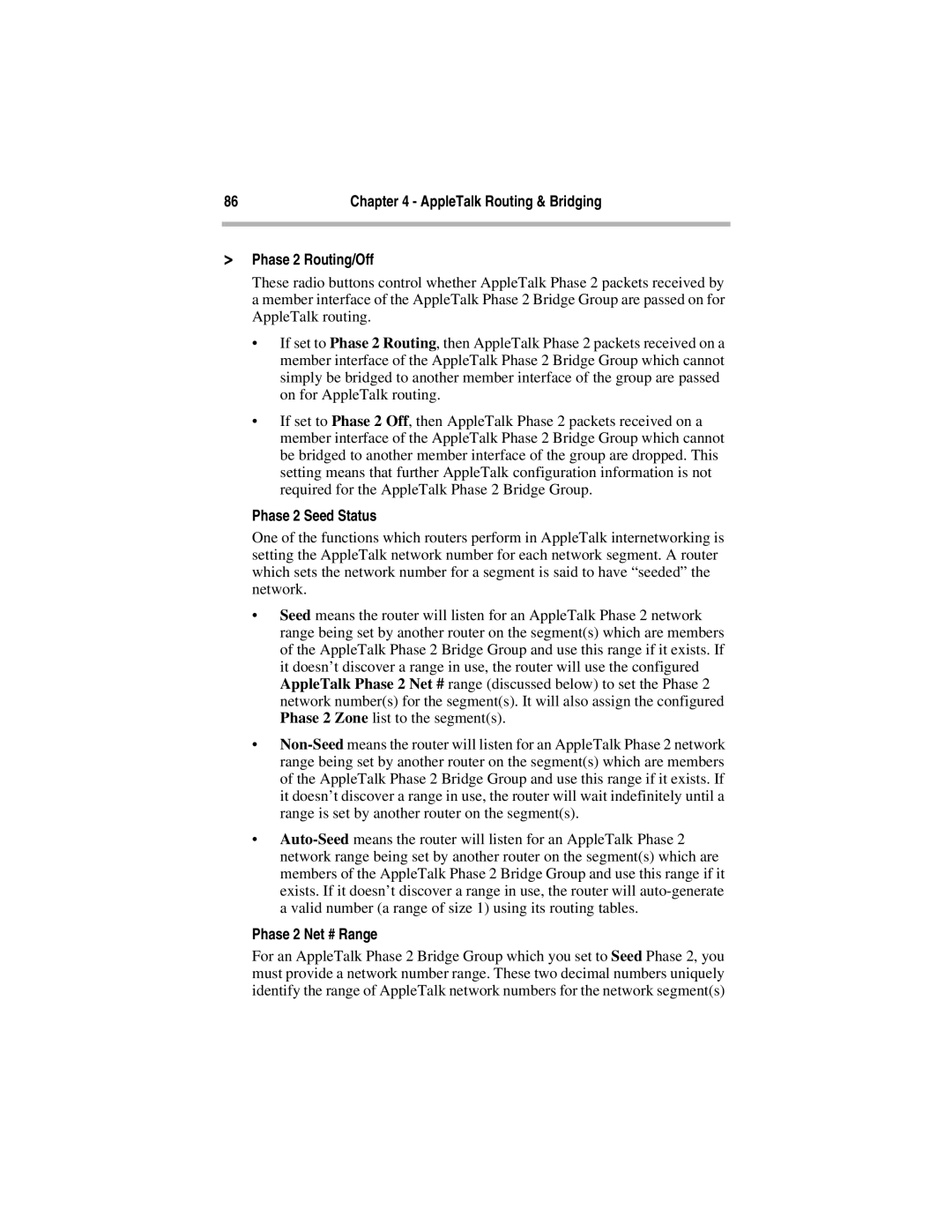 Compatible Systems 5.4 manual Phase 2 Routing/Off, Phase 2 Seed Status 