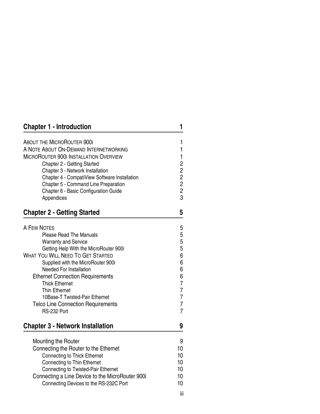 Compatible Systems 900i manual Introduction, Getting Started, Network Installation 