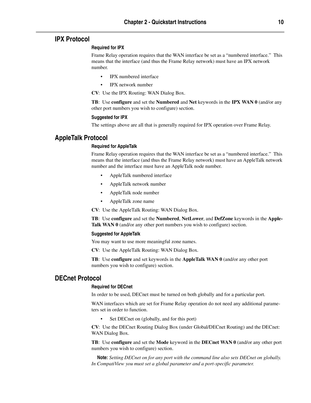 Compatible Systems OCTAL V.35 manual IPX Protocol 