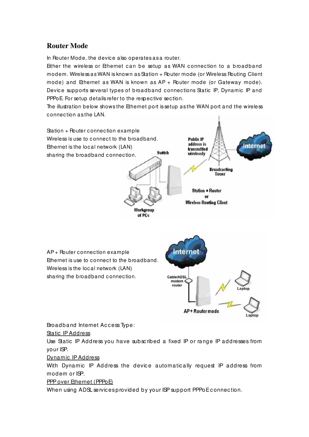 Compex Systems 802.11N manual Router Mode 