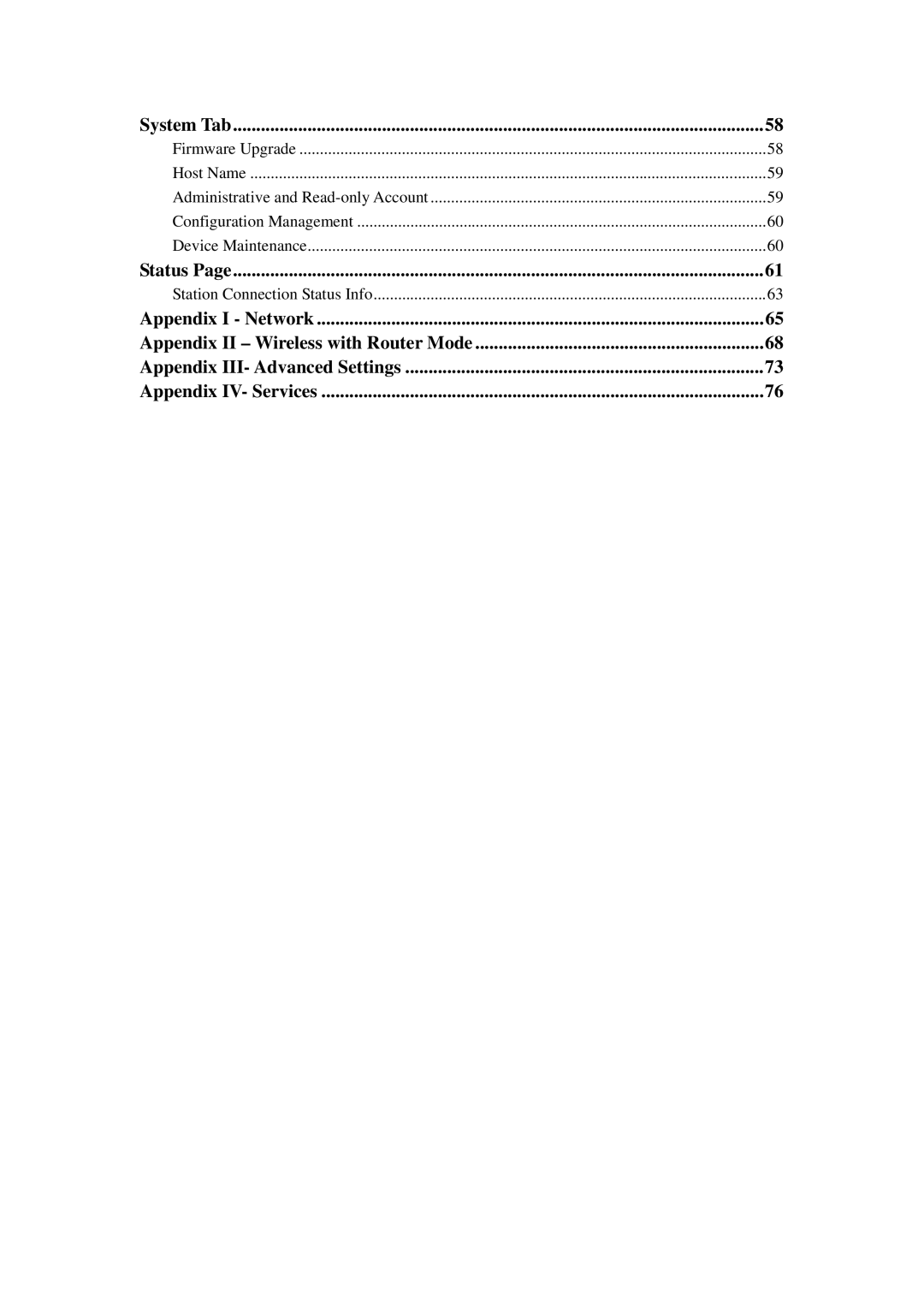 Compex Systems 802.11N manual System Tab, Status 