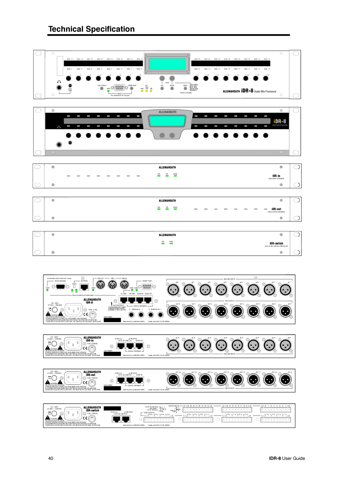 Compex Systems AP4530 manual Technical Specification, DR-8 