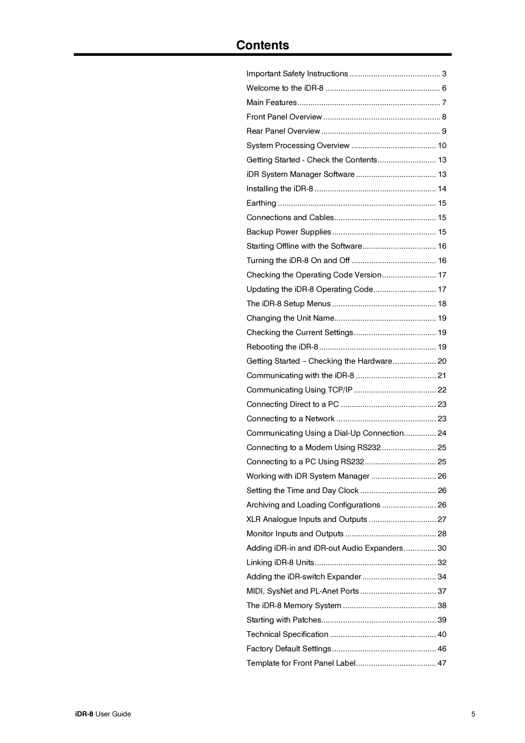 Compex Systems AP4530 manual Contents 