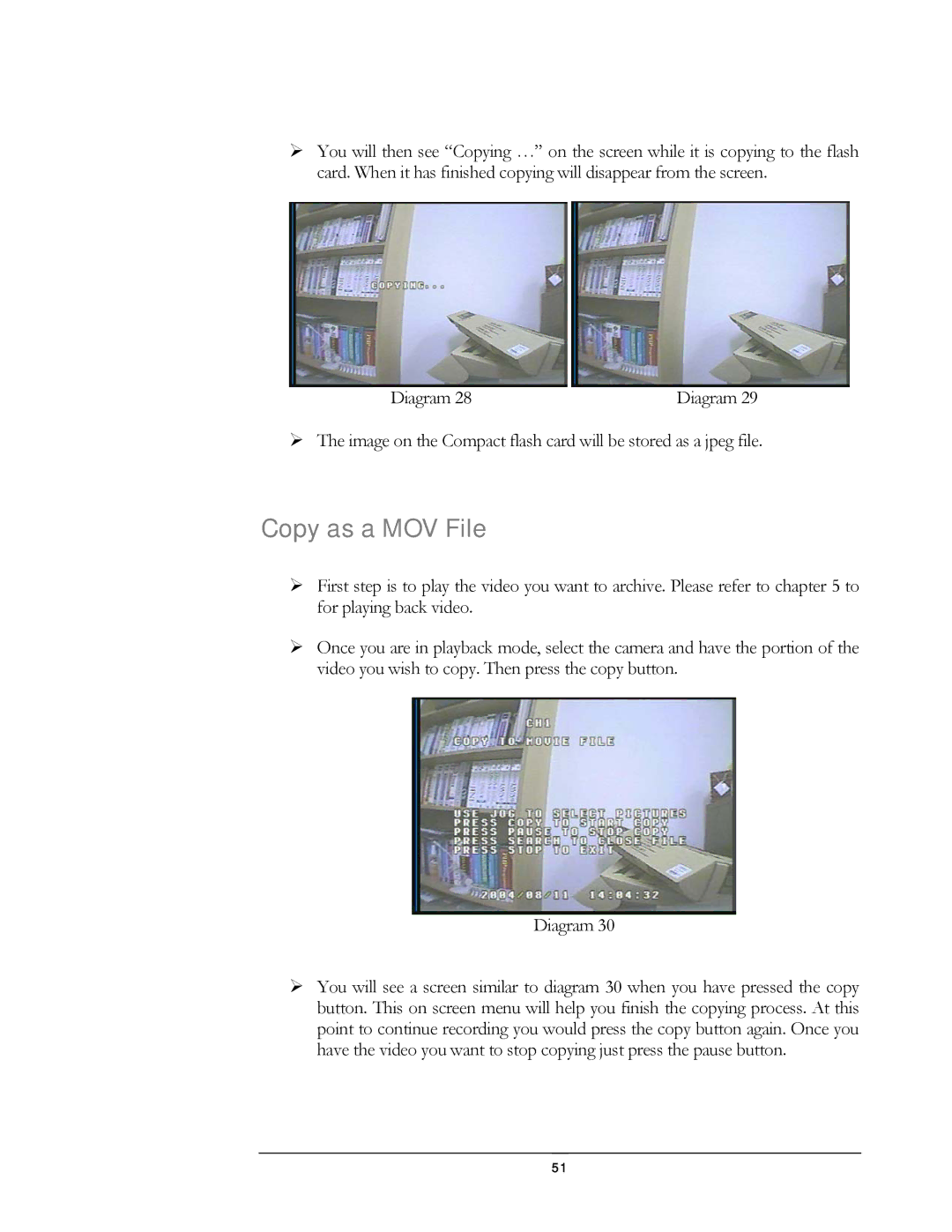 Compex Systems DVR4-80 user manual Copy as a MOV File 