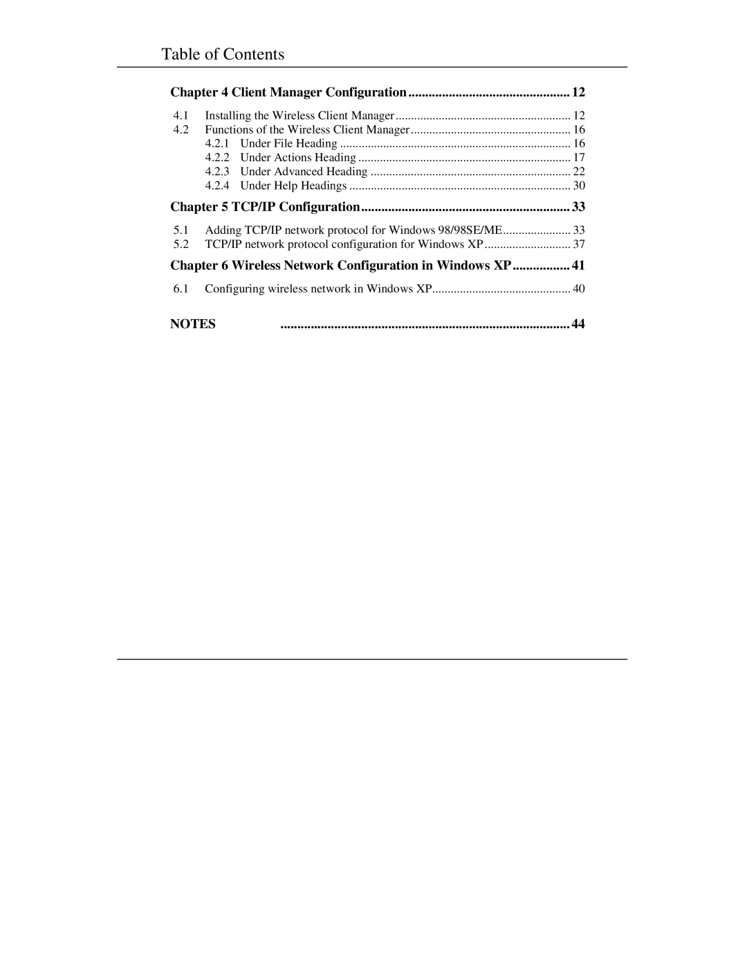 Compex Systems WL11A+ manual Client Manager Configuration, TCP/IP Configuration 