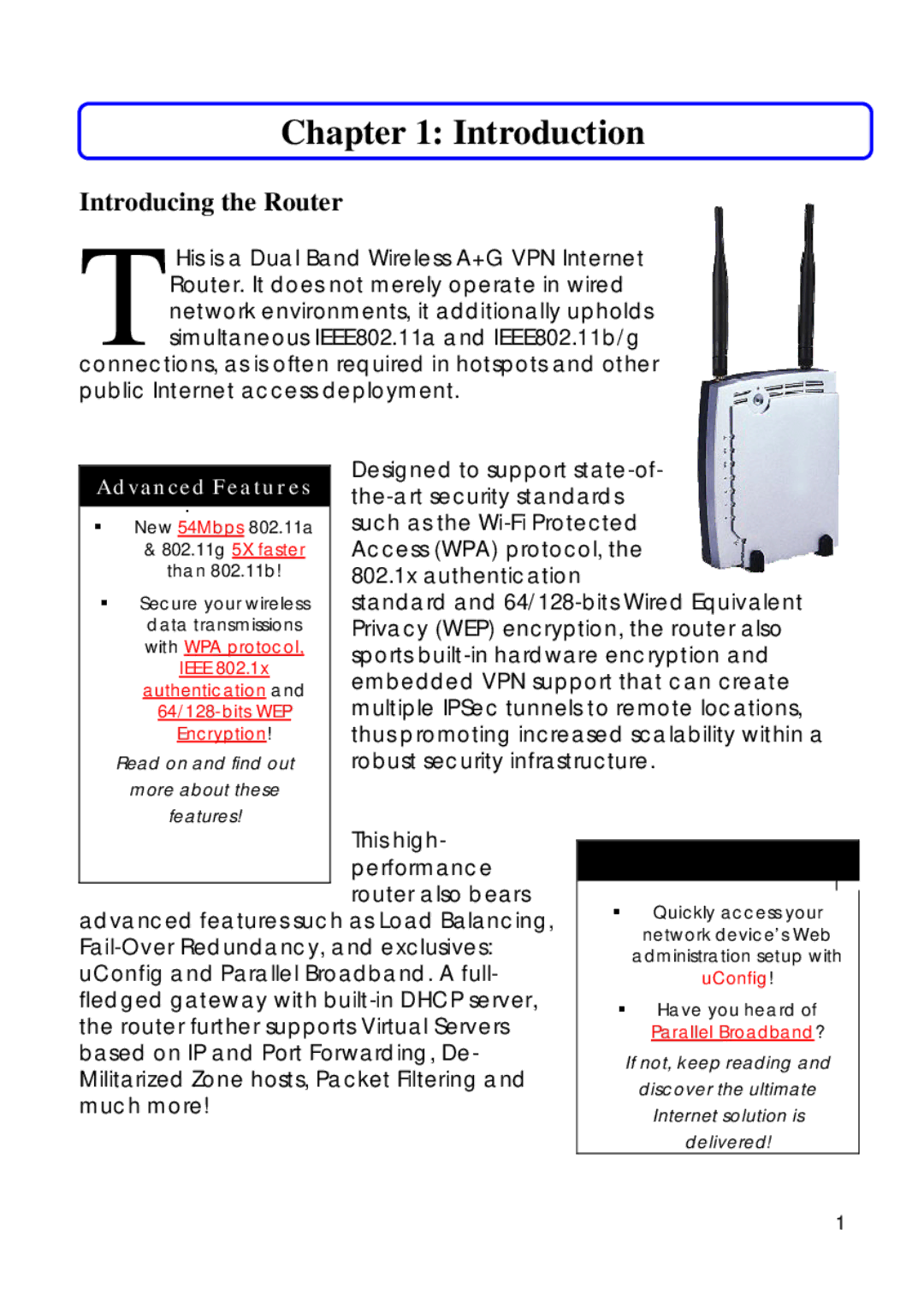 Compex Technologies 18A manual Introduction, Introducing the Router 