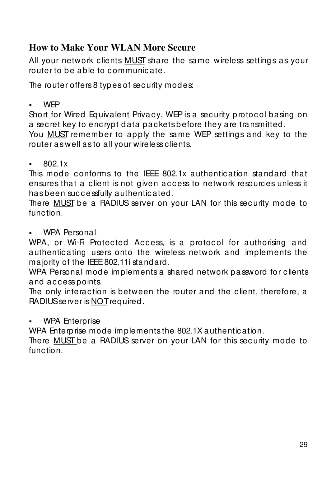 Compex Technologies 18A manual How to Make Your Wlan More Secure, Wep 