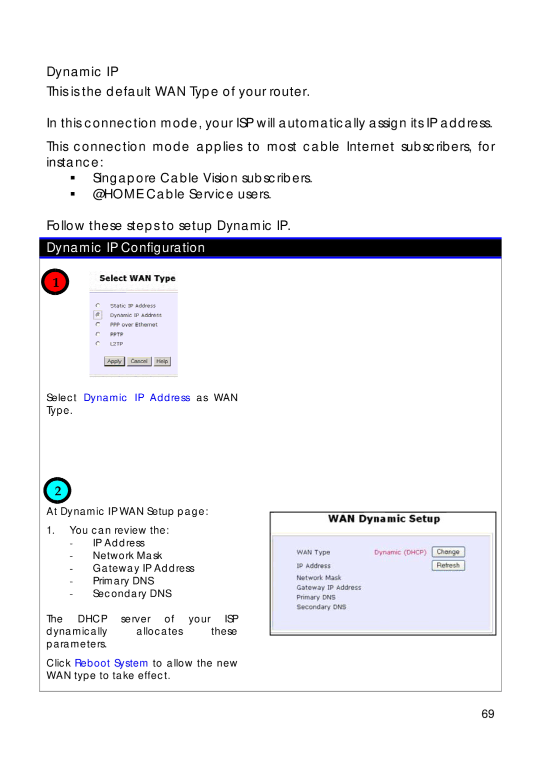 Compex Technologies 18A manual Select Dynamic IP Address as WAN, Type At Dynamic IP WAN Setup 