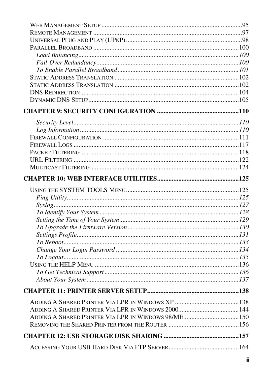 Compex Technologies 18A manual Security Configuration 