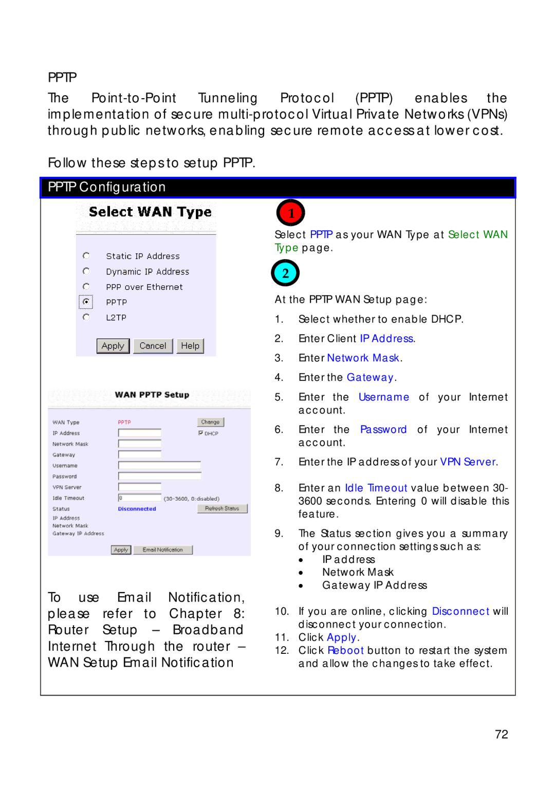 Compex Technologies 18A manual Type, Enter Network Mask 