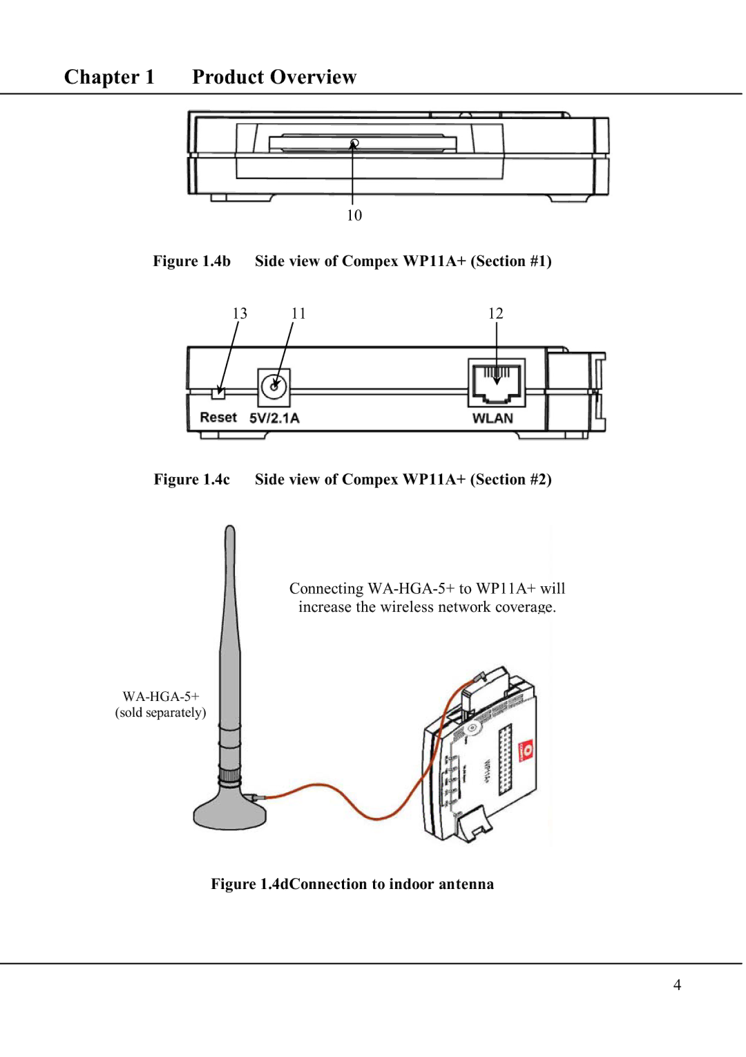 Compex Technologies manual 4b Side view of Compex WP11A+ Section #1 