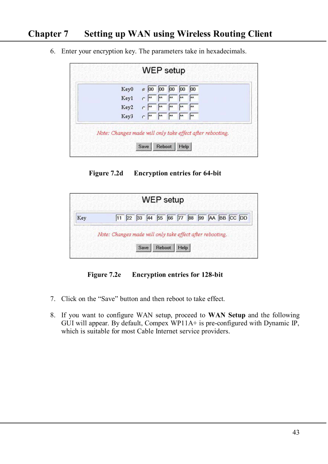 Compex Technologies WP11A+ manual 2d Encryption entries for 64-bit 