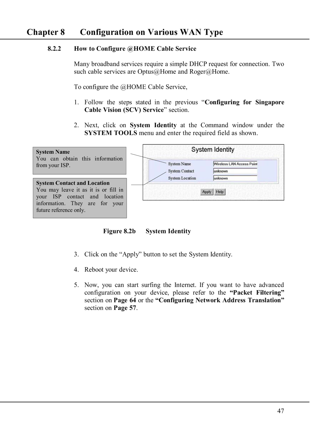 Compex Technologies WP11A+ manual Configuration on Various WAN Type 