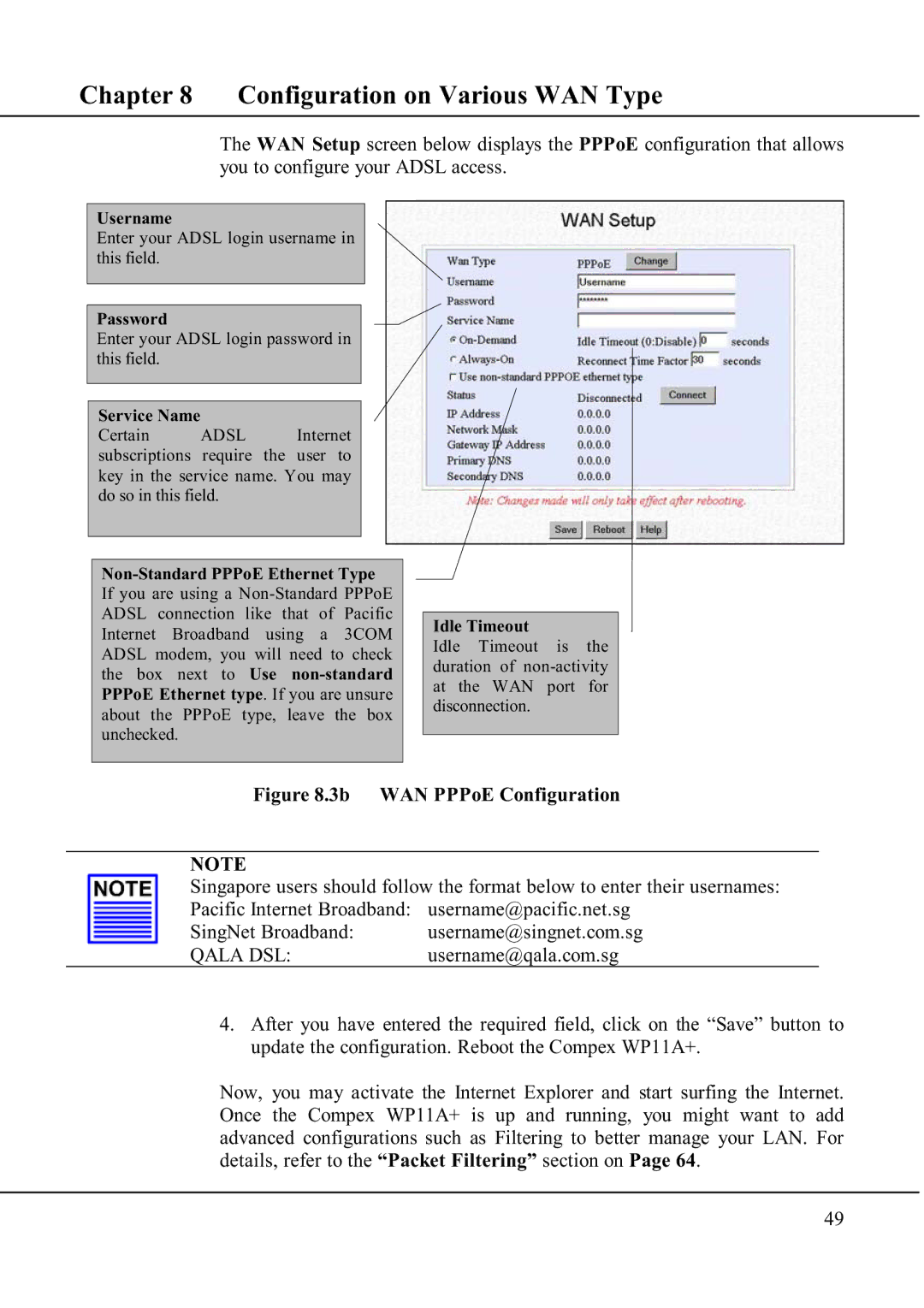 Compex Technologies WP11A+ manual Qala DSL 