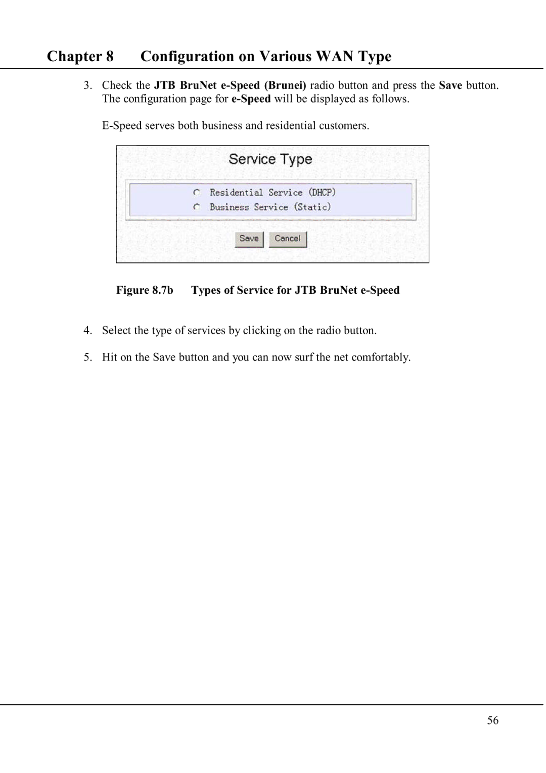 Compex Technologies WP11A+ manual Configuration on Various WAN Type 