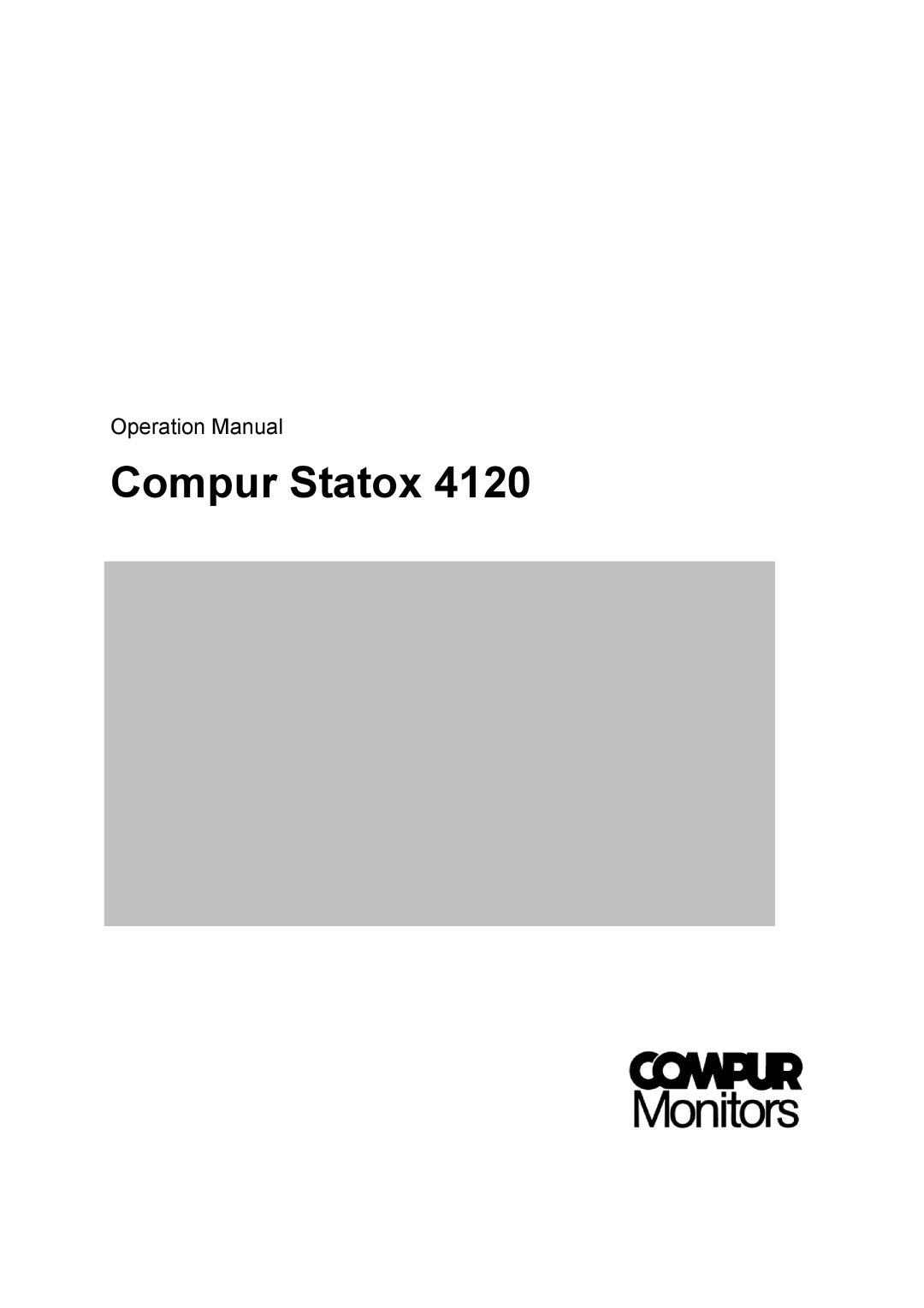 Compur 4120 operation manual Compur Statox 