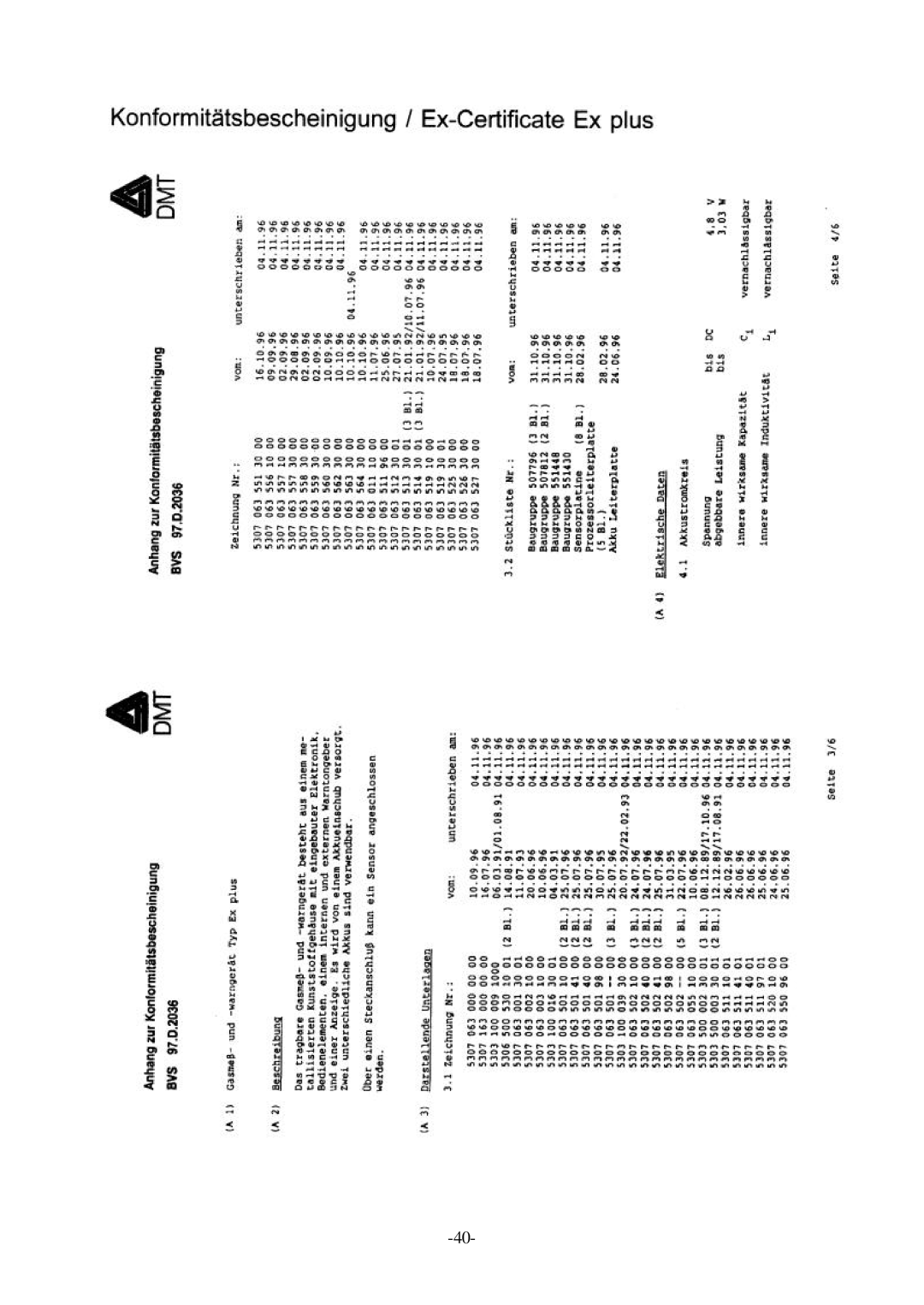 Compur Gas Detector manual Konformitätsbescheinigung / Ex-Certificate Ex plus 