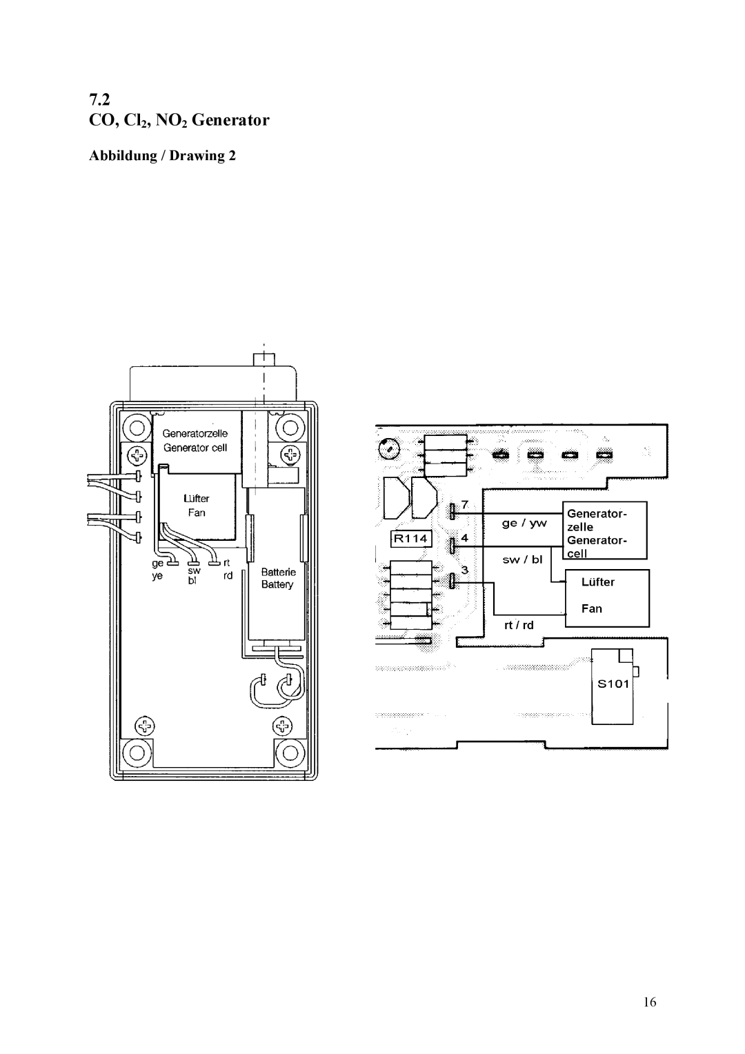 Compur Gas Generator manual CO, Cl2, NO2 Generator 