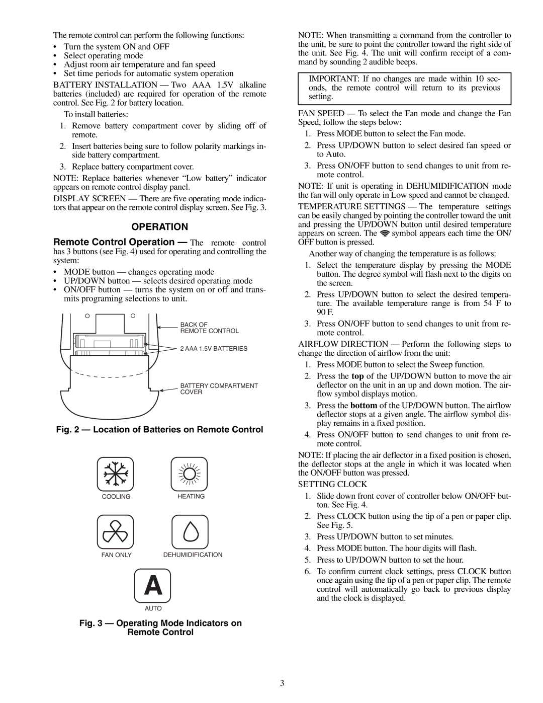 Computer Expressions CS018-030, 40CG, 38CG manual Operation, Setting Clock 