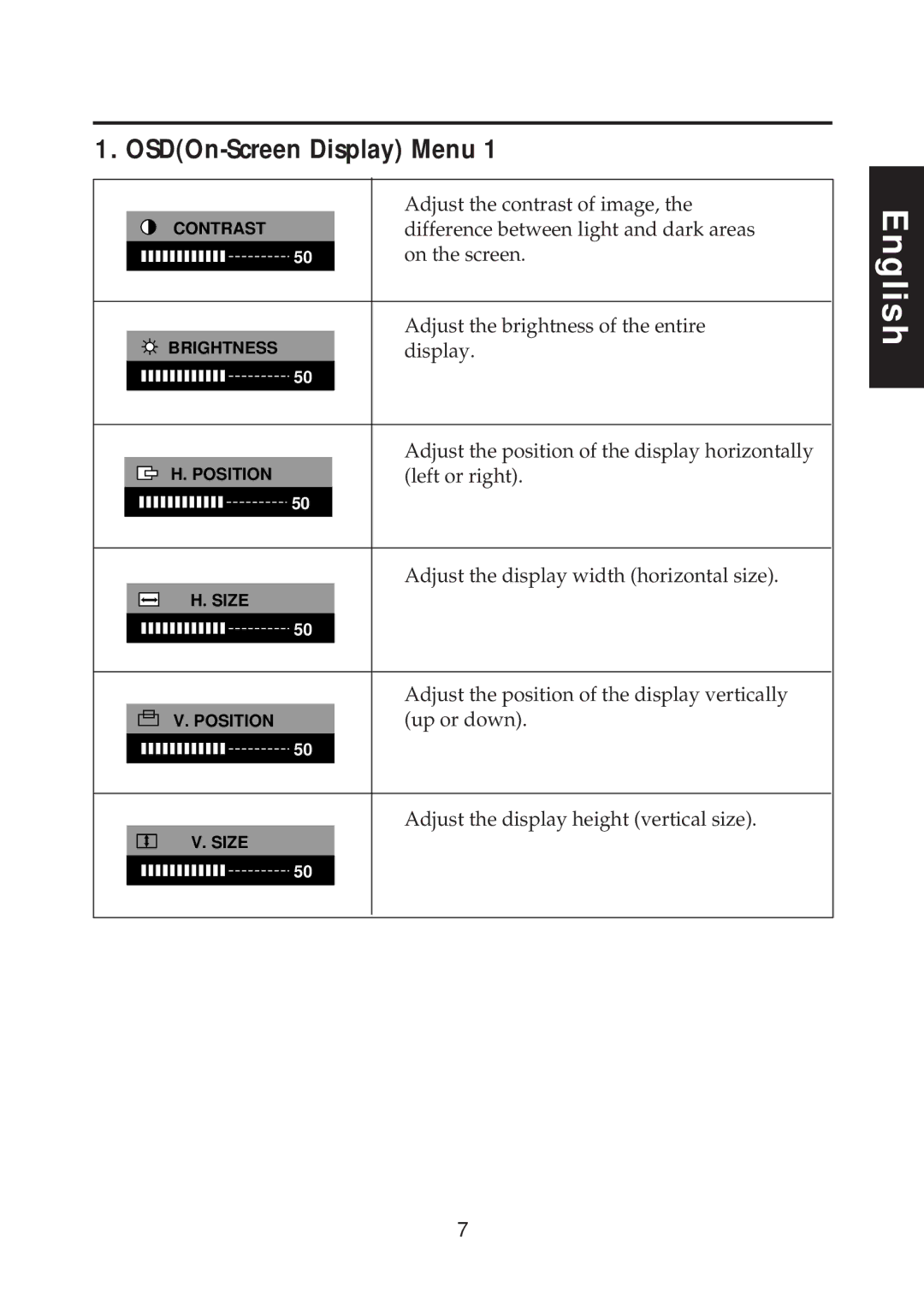 Computer Tech Link CTL 5xn user manual OSDOn-Screen Display Menu 