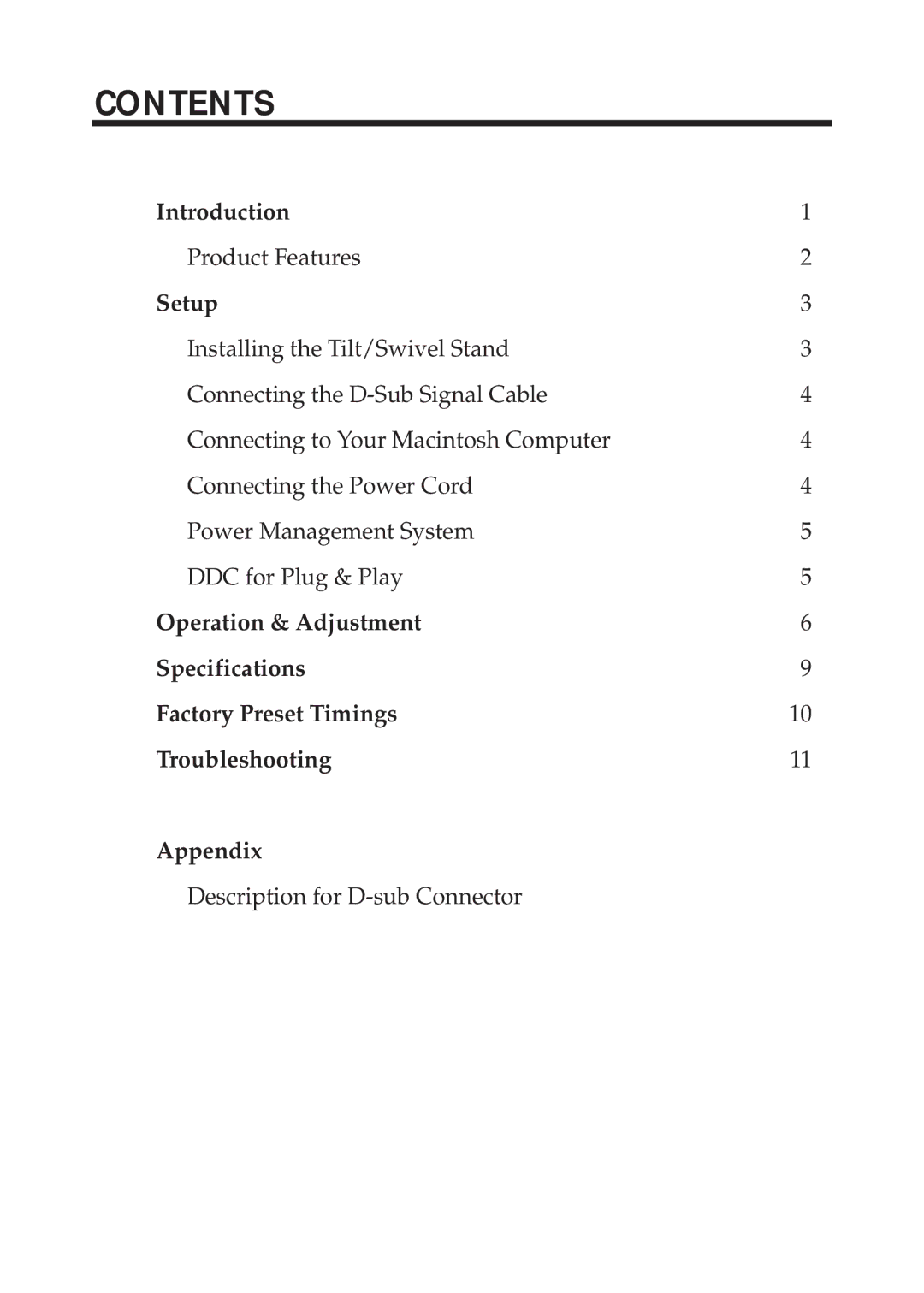 Computer Tech Link CTL 5xn user manual Contents 