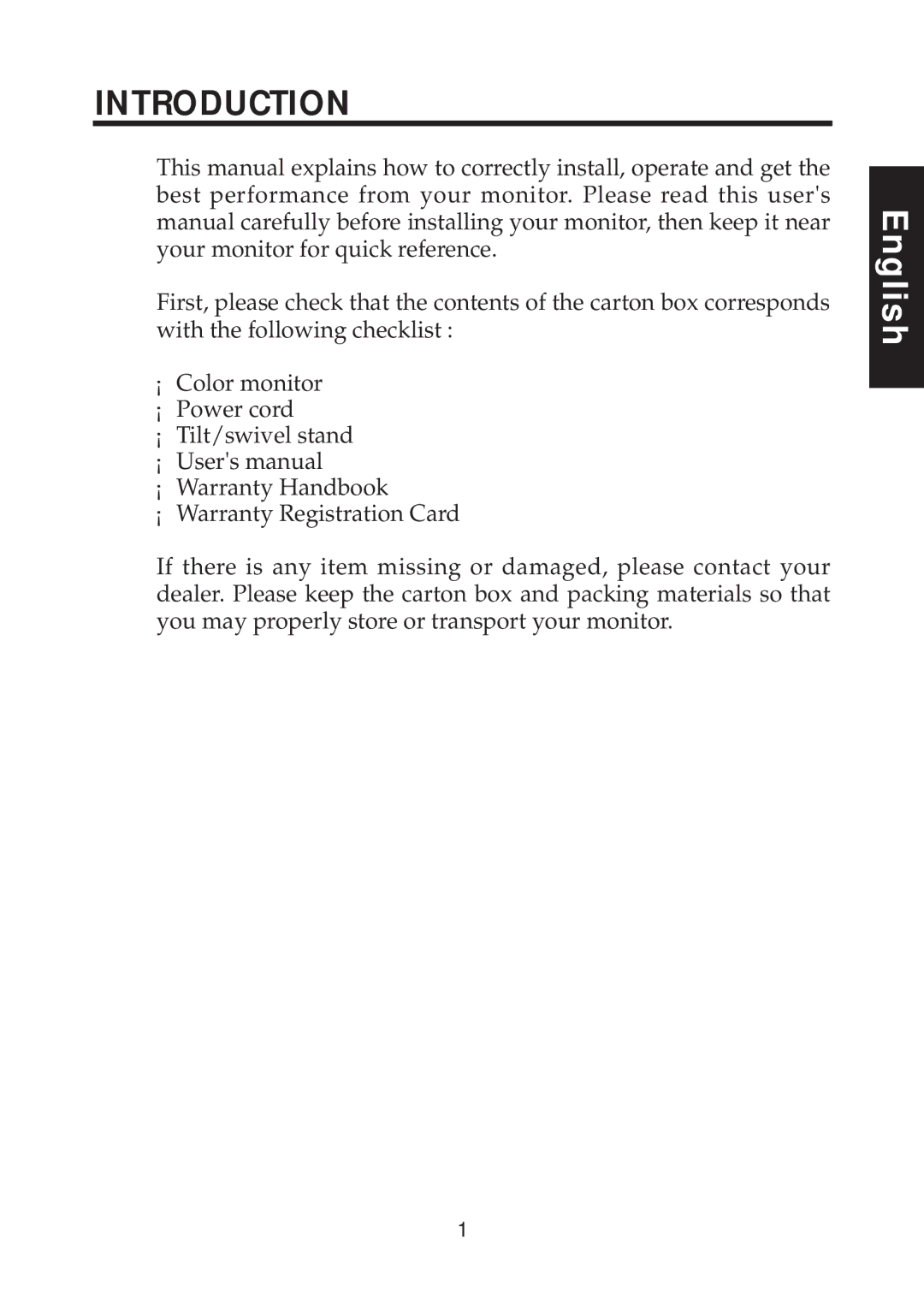 Computer Tech Link CTL 5xn user manual Introduction, English 