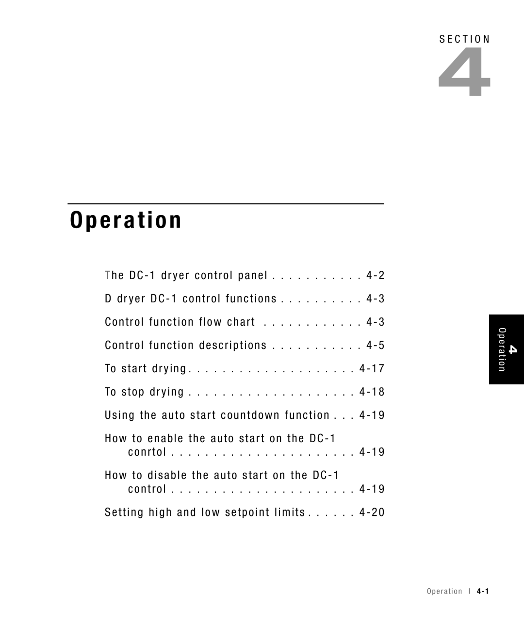 Conair 15, 25, 50, 100 specifications E r a t i o n 