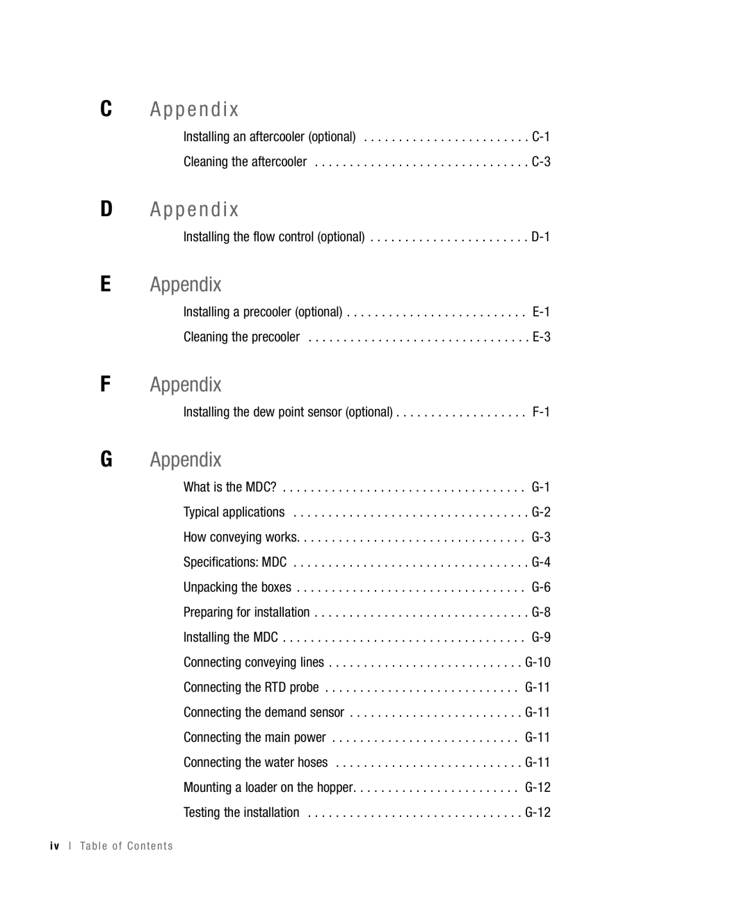 Conair 50, 25, 15, 100 specifications Appendix 