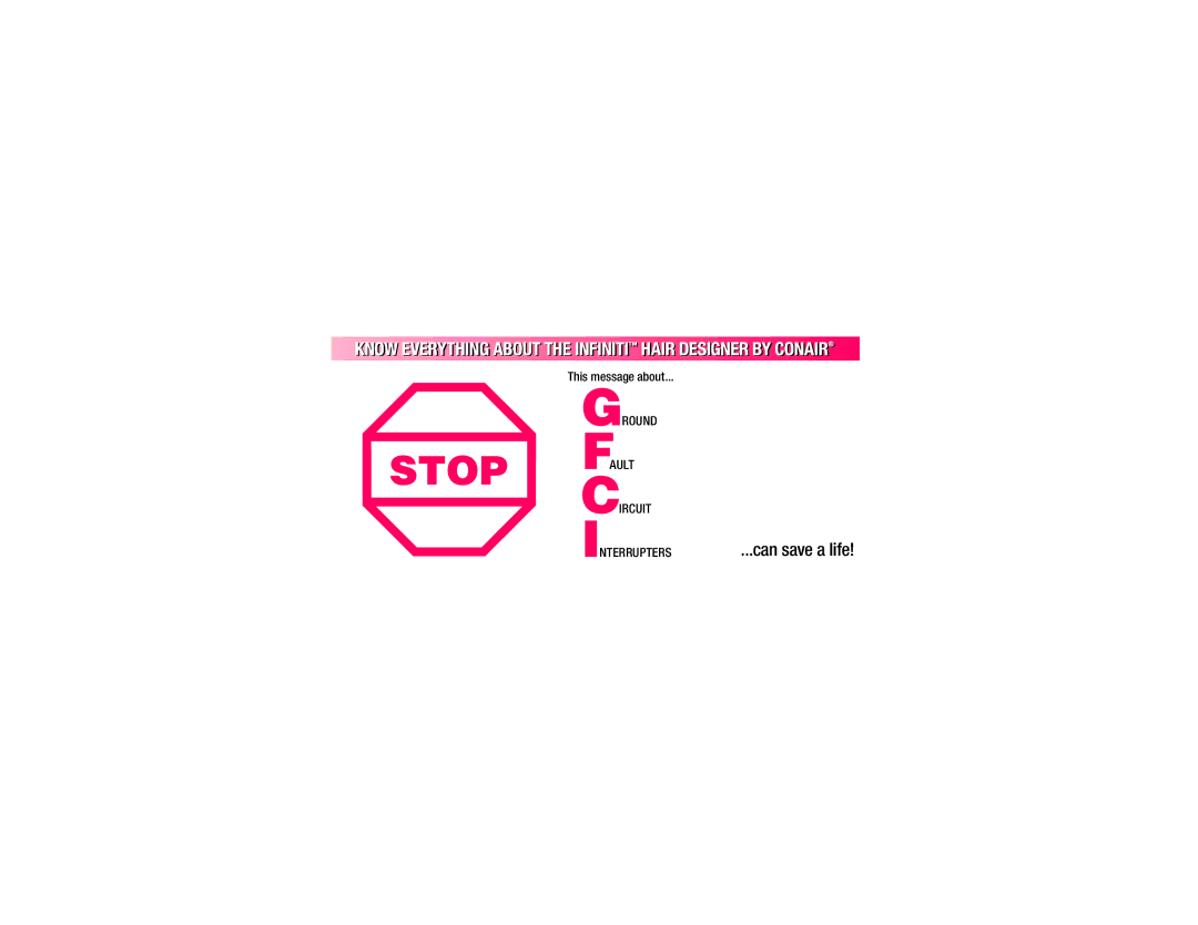 Conair BC173 manual Ground Fault Circuit, Nterrupters 