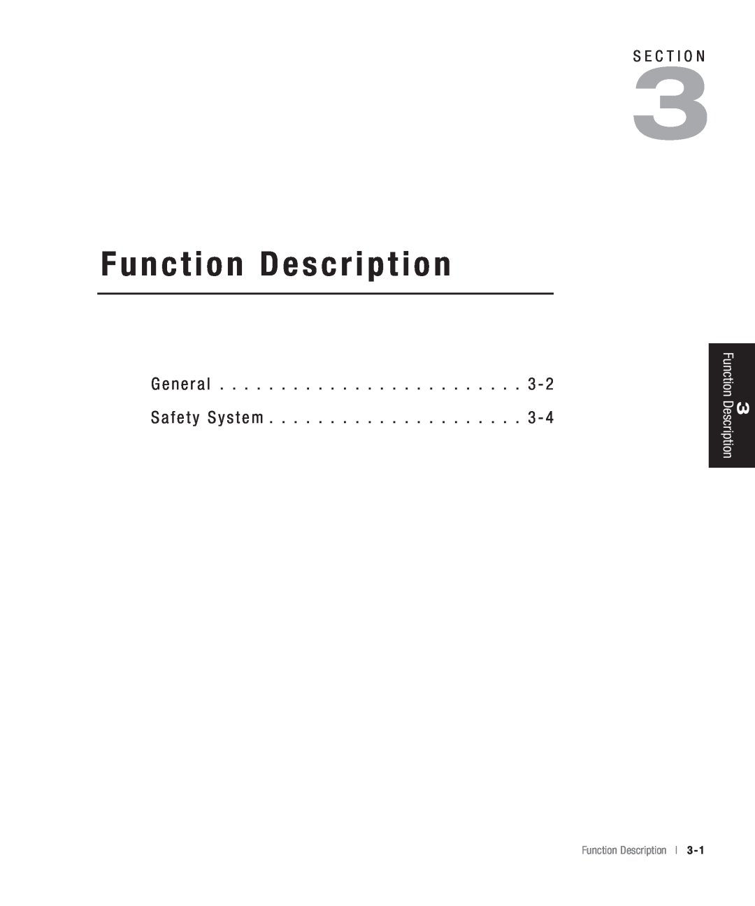 Conair CHS-810 manual G e n e r a l, S a f e t y S y s t e m, Function Description l 3 