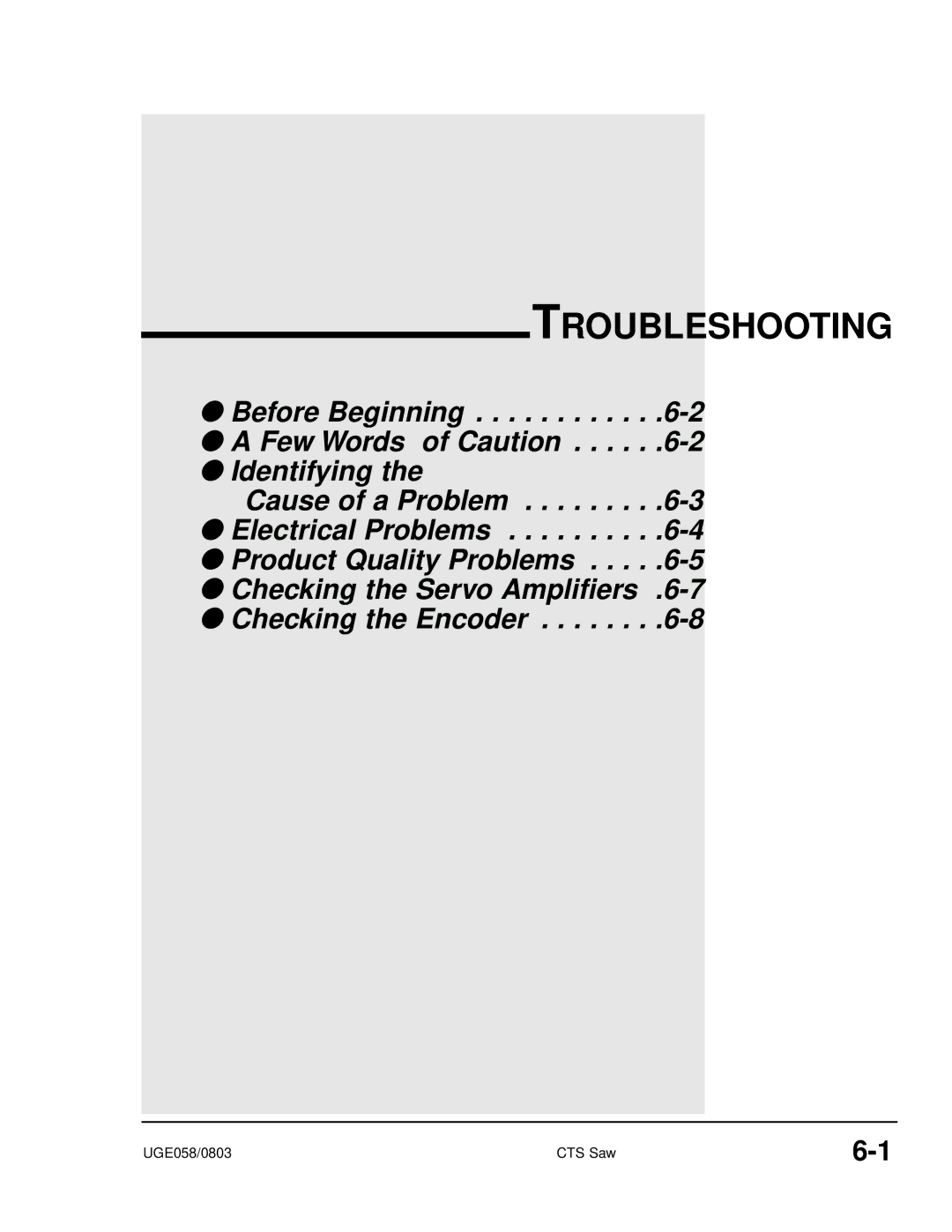 Conair CTS 5, CTS 9, CTS 7 manual Troubleshooting 