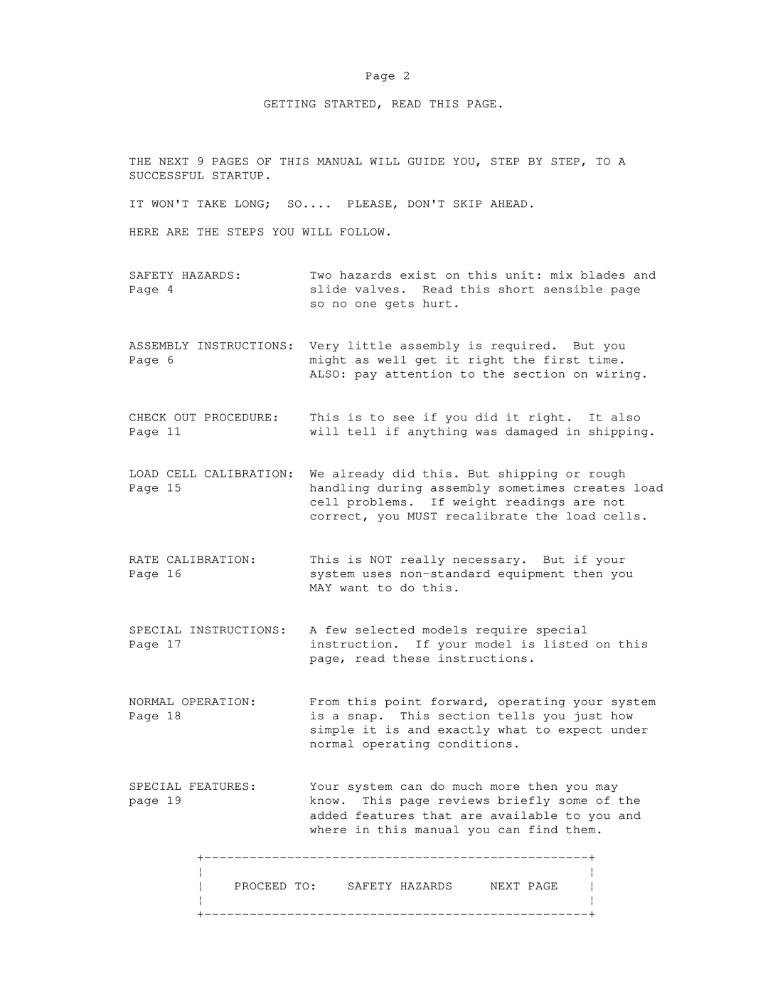 Conair GB/ WSB Assembly Instructions, Check OUT Procedure, Load Cell Calibration, Rate Calibration, Special Instructions 