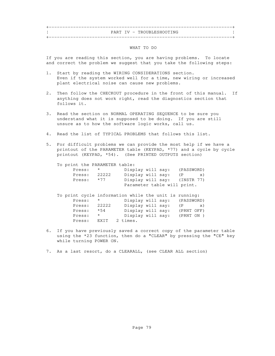 Conair GB/ WSB manual Part IV Troubleshooting What to do, Password 