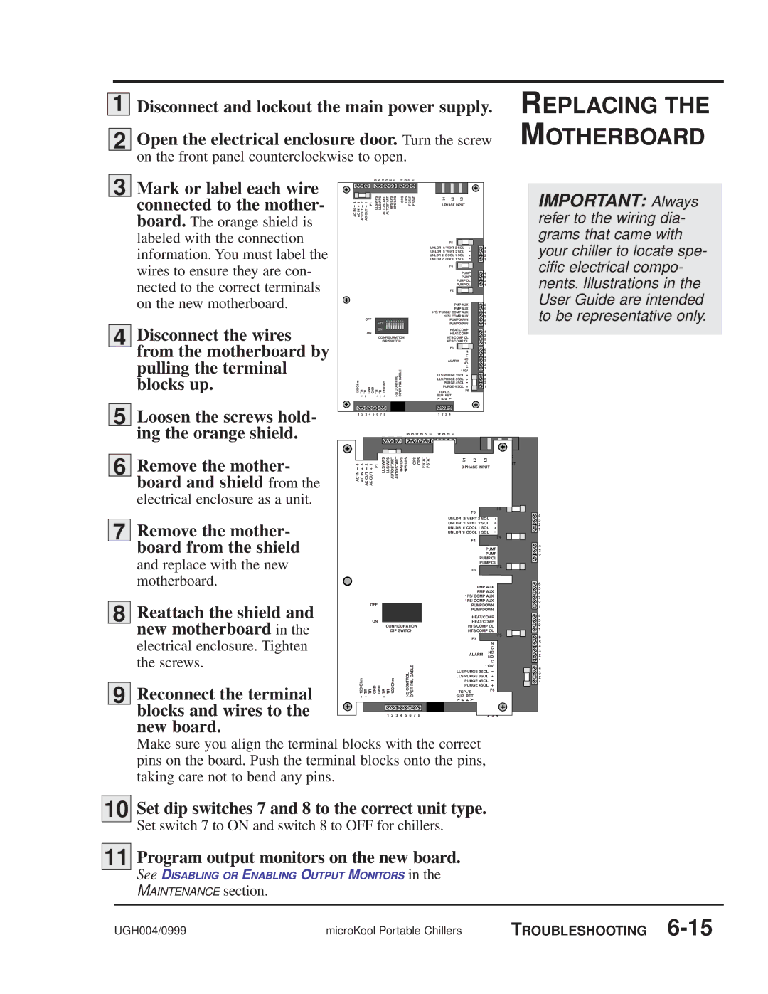 Conair MPW, MPA manual Replacing the Motherboard 