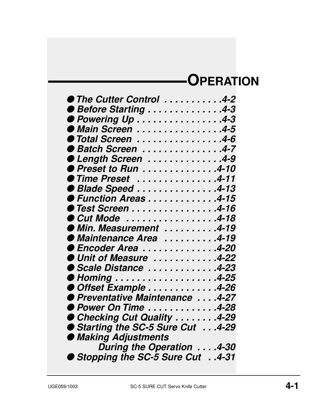 Conair SC-5 manual Operation 