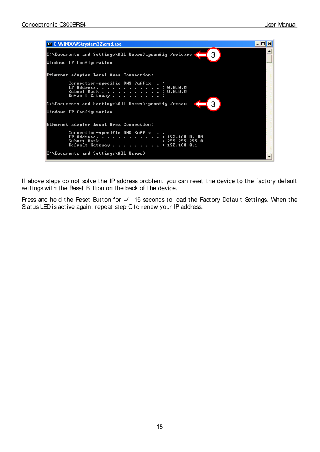 Conceptronic C300BRS4 user manual 