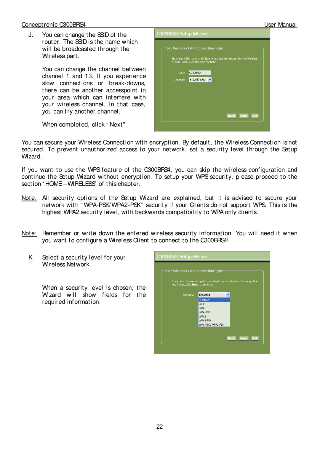 Conceptronic C300BRS4 user manual 