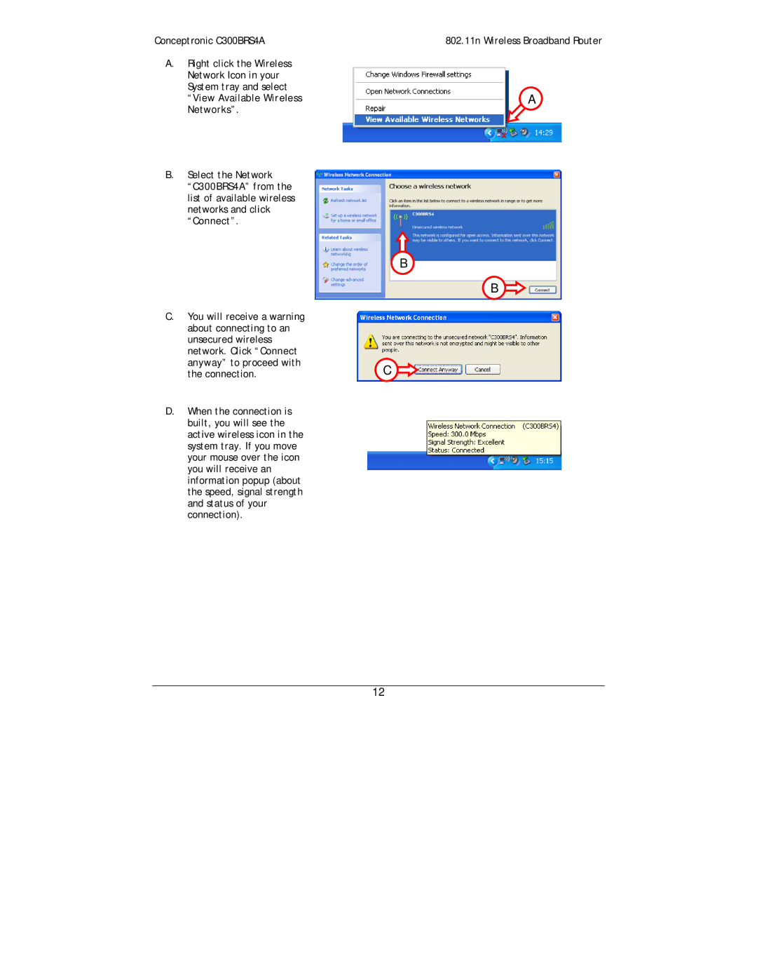 Conceptronic C300BRS4A user manual 