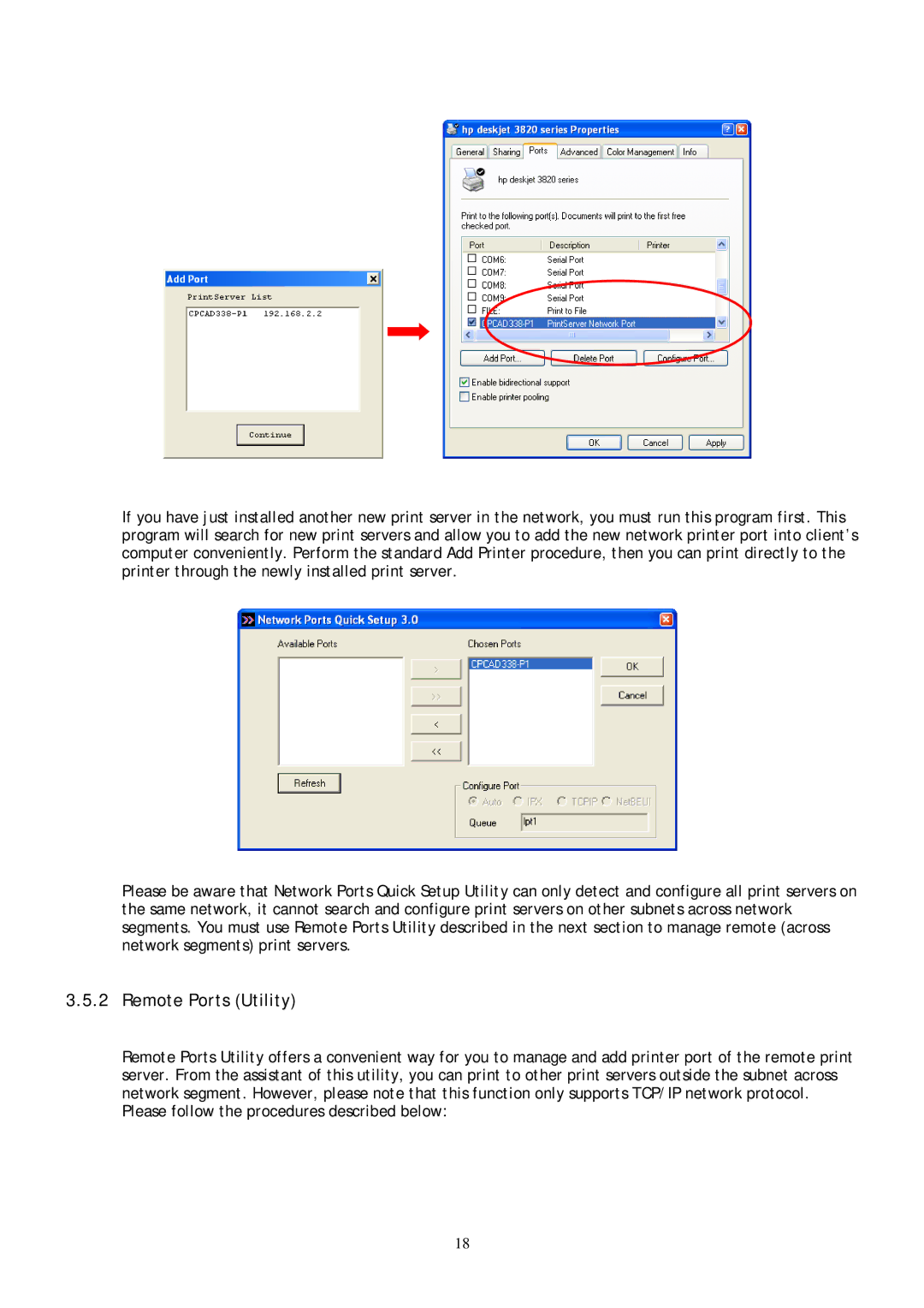 Conceptronic C54PSERVU user manual Remote Ports Utility 