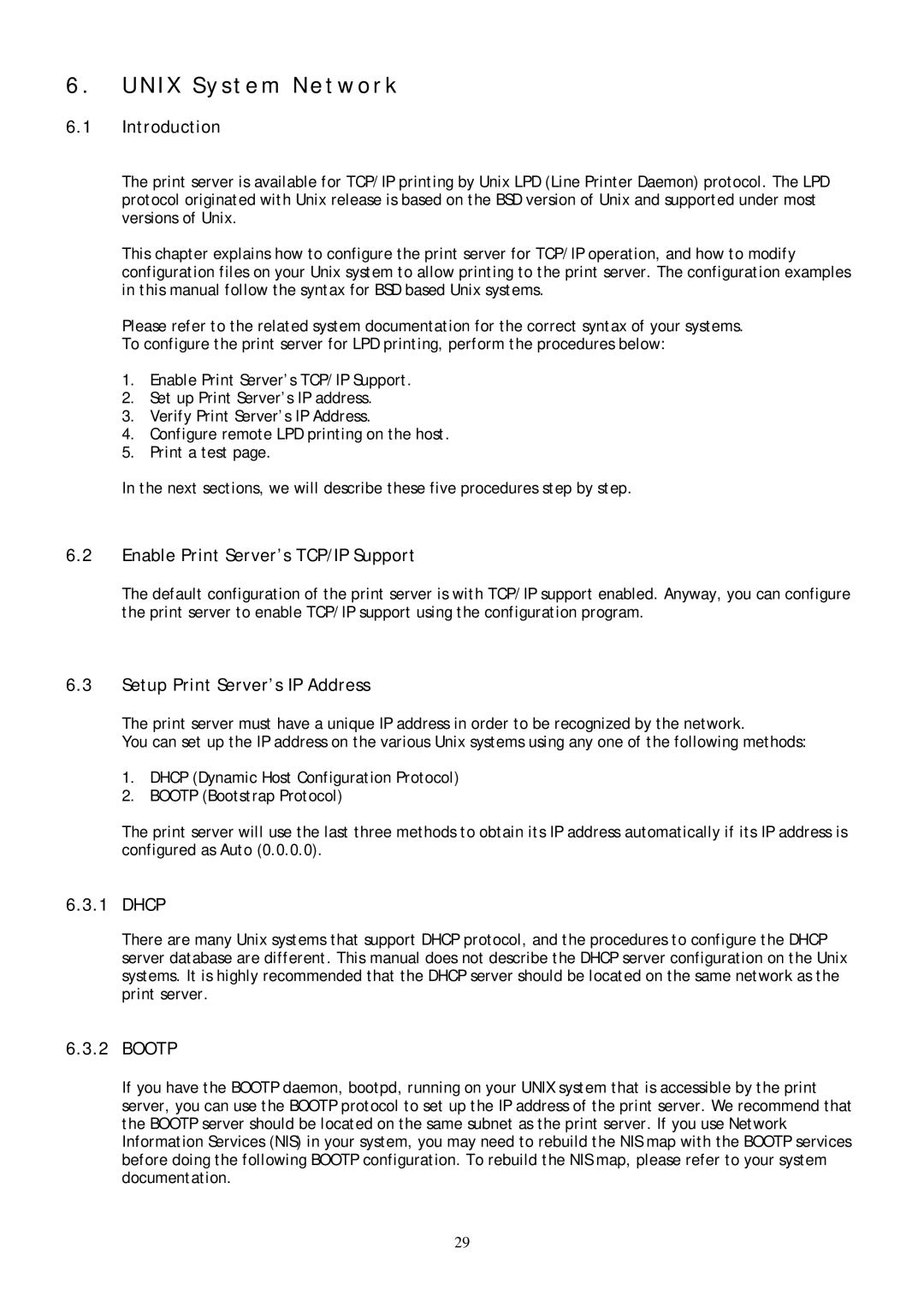 Conceptronic C54PSERVU user manual N I X S y s t e m N e t w o r k 