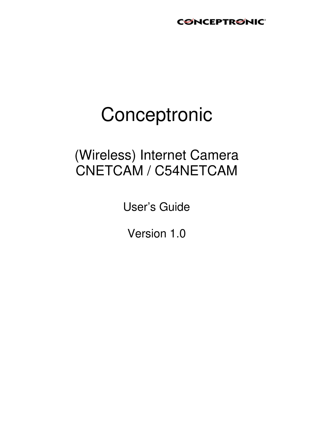 Conceptronic CNETCAM, C54NETCAM manual Conceptronic 