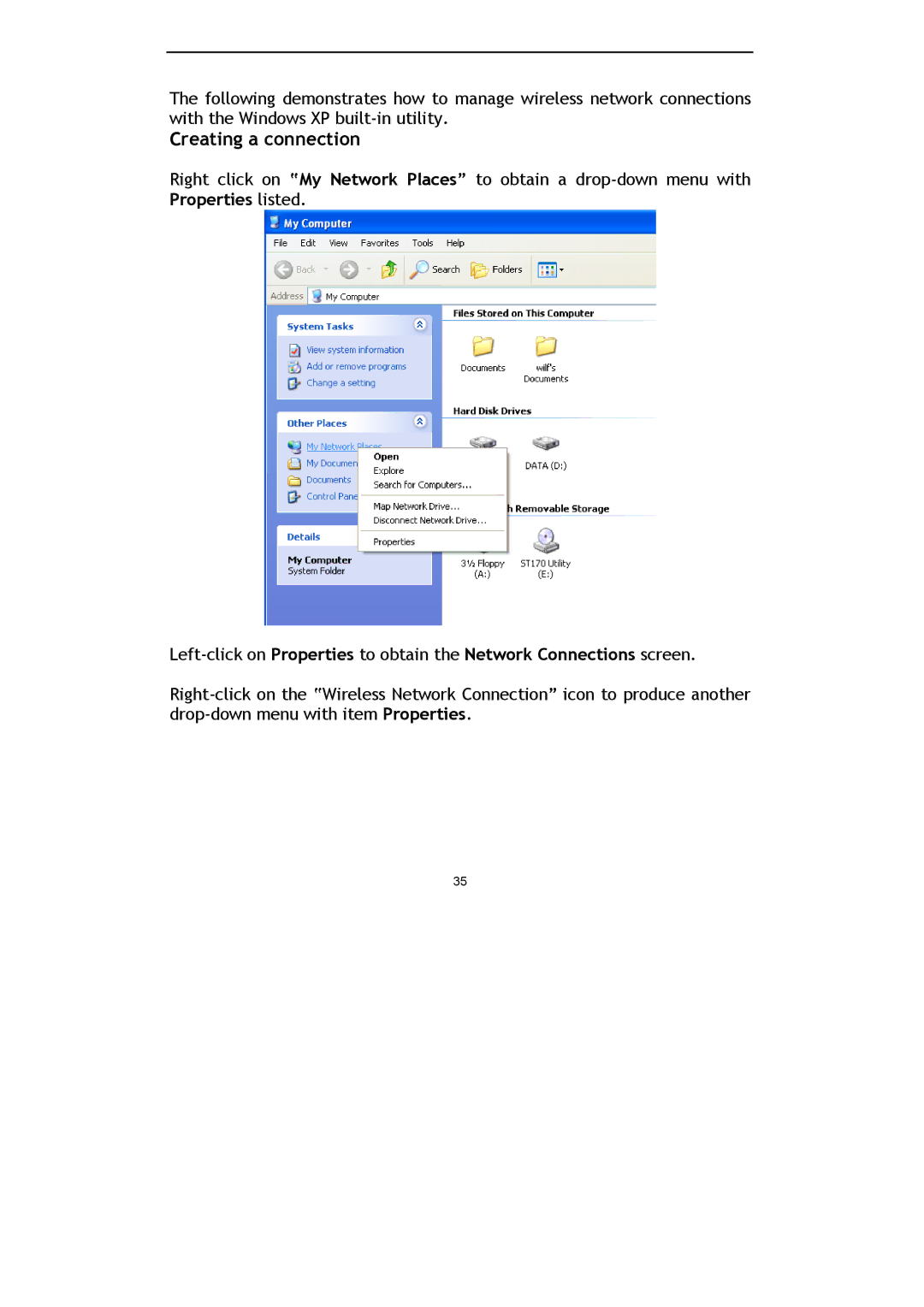 Conceptronic Conceptronic Wireless 54Mbps USB Stick Adapter, C54U manual Creating a connection 