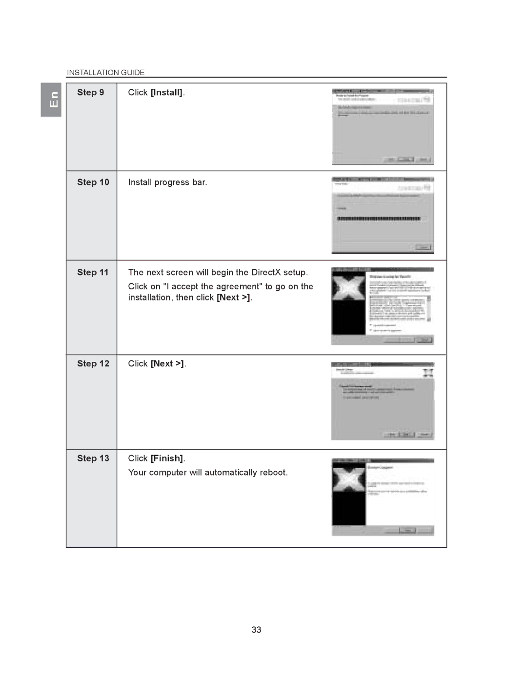 Concord Camera 2040 manual Installation, then click Next, Step Click Next Click Finish 