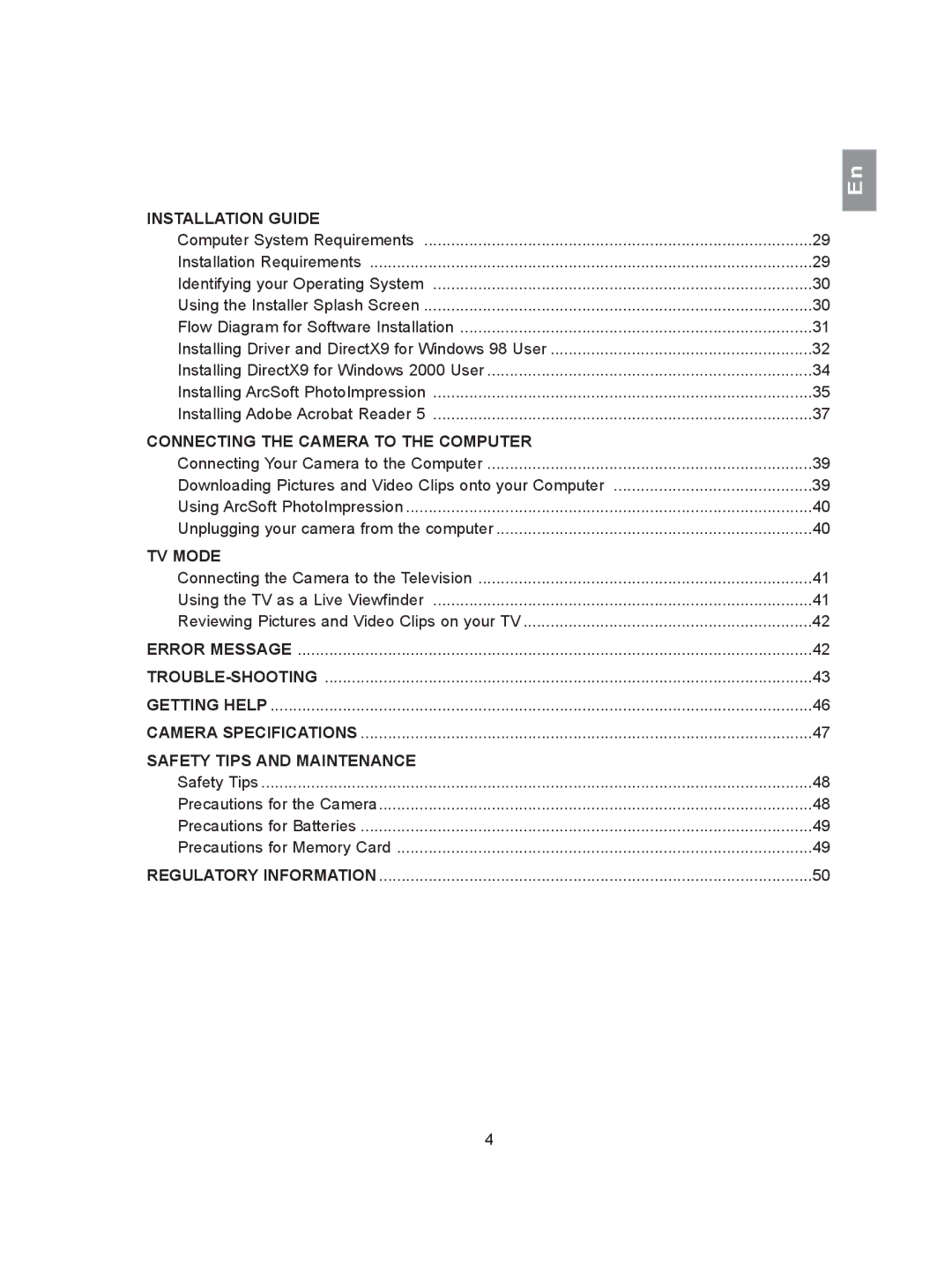 Concord Camera 2040 manual Installation Guide, Connecting the Camera to the Computer, TV Mode, Safety Tips and Maintenance 