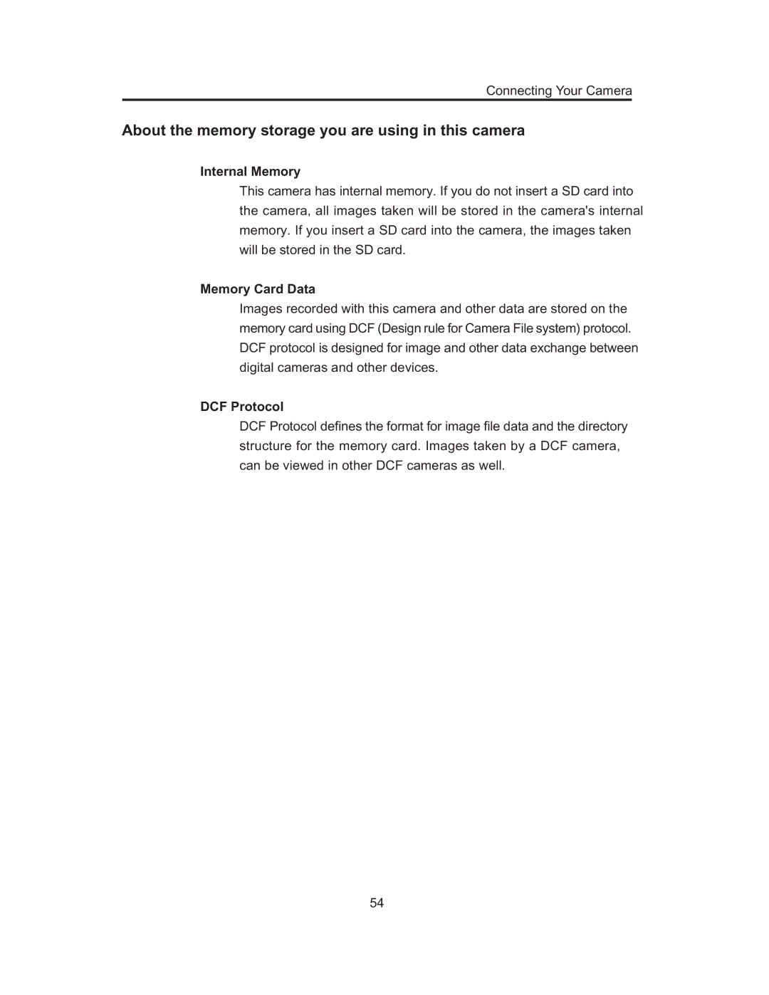 Concord Camera 3103 manual About the memory storage you are using in this camera, Internal Memory 