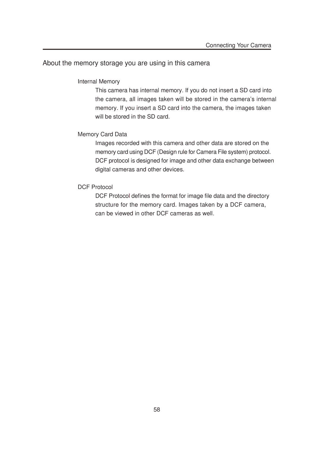 Concord Camera 3132z manual About the memory storage you are using in this camera, Internal Memory 