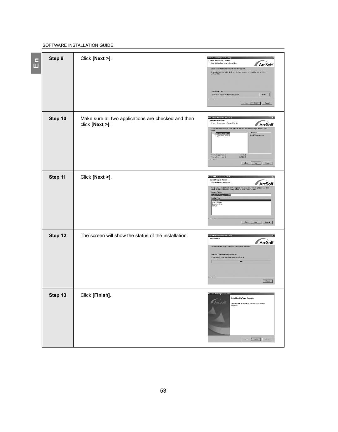 Concord Camera 4363z manual Make sure all two applications are checked and then 